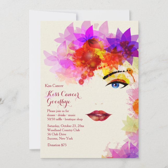 Certain Glance Cancer Fundraising Invitation (Front)