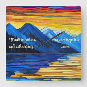 Certainty of Faith Square Wall Clock