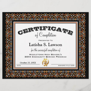 Certificate African Colour Mud Cloth CMC1 Border