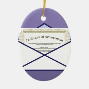 Certificate in Envelope Vector Ceramic Tree Decoration