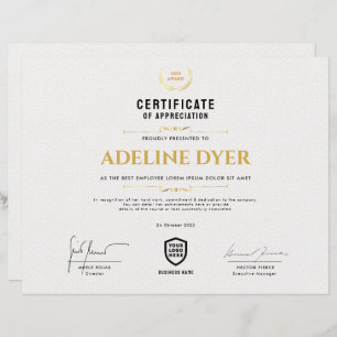 Certificate   Modern Business Logo Award Template