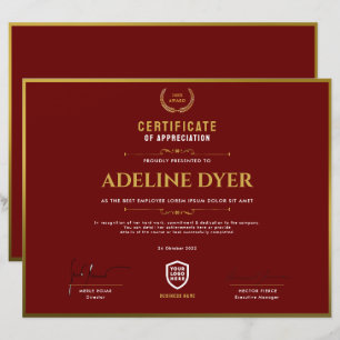 Certificate   Modern Business Logo Award Template