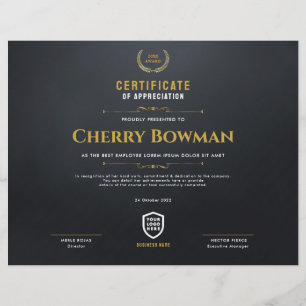 Certificate   Modern Business Logo Award Template