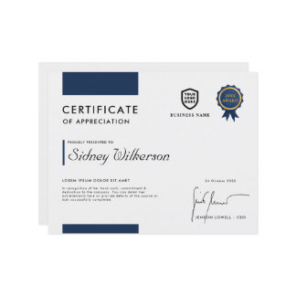 Certificate | Modern Business Logo Award Template