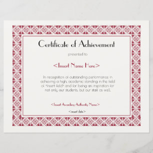 Certificate of Achevement