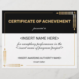 Certificate of Achievement