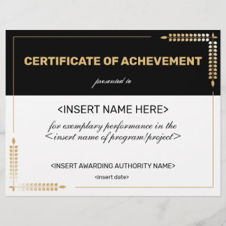 Certificate of Achievement