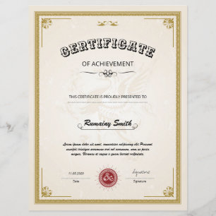 Certificate Of Achievement