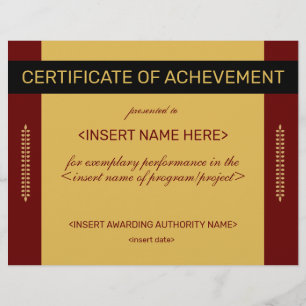 Certificate of Achievement