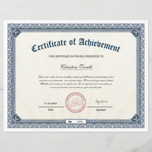 Certificate of Achievement