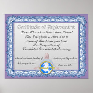 Certificate of achievement (Christian Institution) Poster