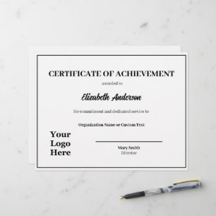 Certificate of Achievement Logo Template Award