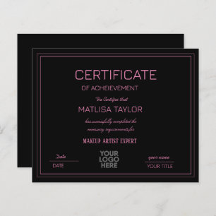 Certificate Of Achievement of Completion Award 