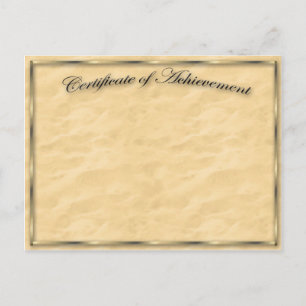 Certificate of Achievement Postcard