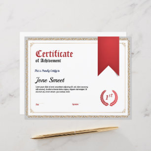 Certificate of Achievement Template – Customisable