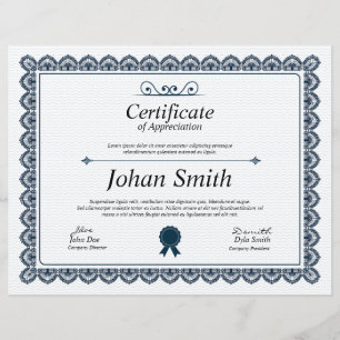 Certificate Of Appreciation