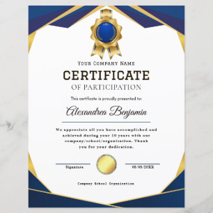 Certificate of Appreciation