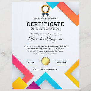 Certificate of Appreciation