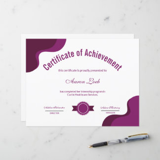 Certificate of Appreciation
