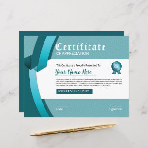 Certificate of Appreciation Template