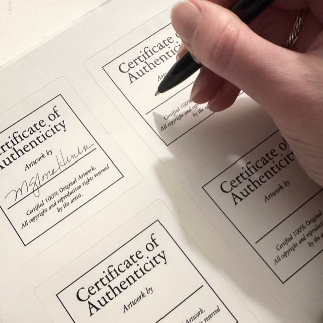 Certificate of Authenticity Art Signature Sticker (Creator Uploaded)