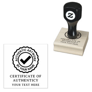 Certificate of Authenticity artist stamp template