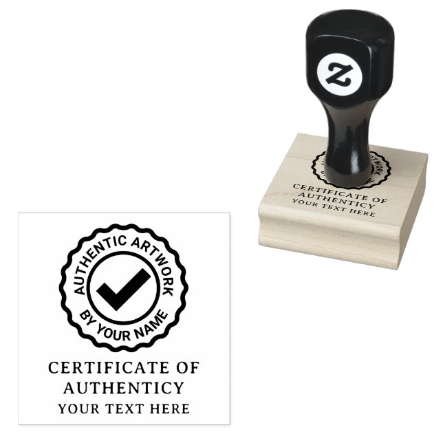 Certificate of Authenticity artist stamp template (Stamped)