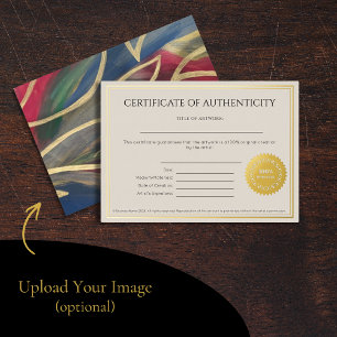 Certificate of Authenticity for Artists