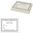 Certificate of Authenticity Limited Edition Art