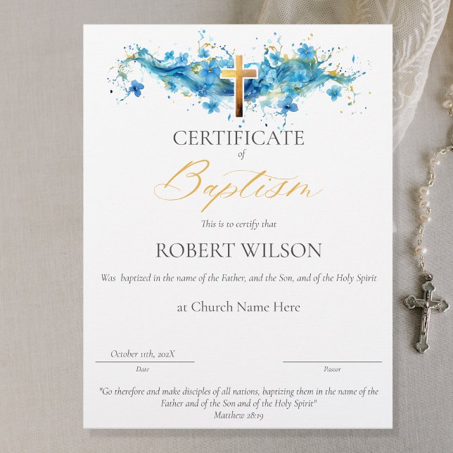 Certificate of Baptism, Christening Certificate (Creator Uploaded)