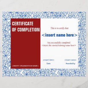 Certificate of Completion