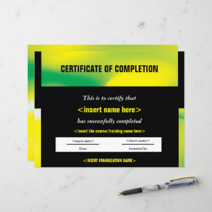 Certificate of Completion