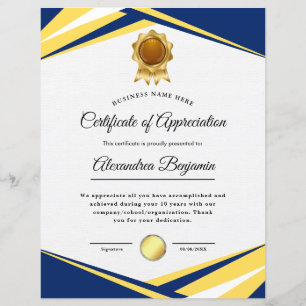 Certificate of Completion 