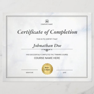 Certificate Of Completion