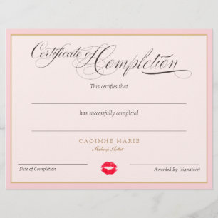 Certificate of Completion Award