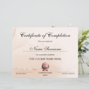 Certificate of Completion Award Course Completion 