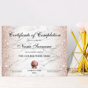 Certificate of Completion Award Course Completion