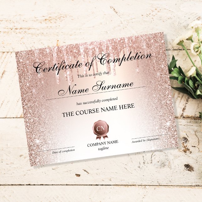 Certificate of Completion Award Course Completion (Creator Uploaded)