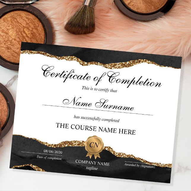 Certificate of Completion Award Course Completion (Creator Uploaded)