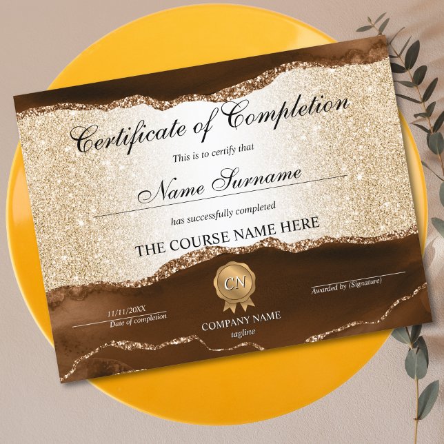 Certificate of Completion Award Course Completion (Creator Uploaded)