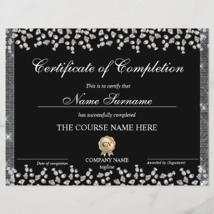 Certificate of Completion Award Diamond