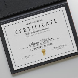 Certificate Of Completion Awards Black And White