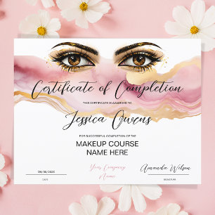 Certificate of Completion Certificate Award Lashes