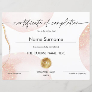 Certificate of Completion Participation Diploma