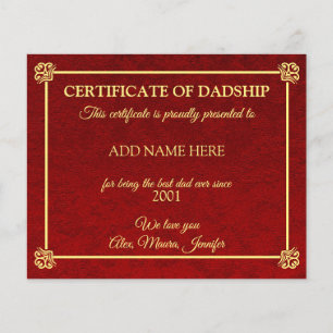 Certificate of Dadship