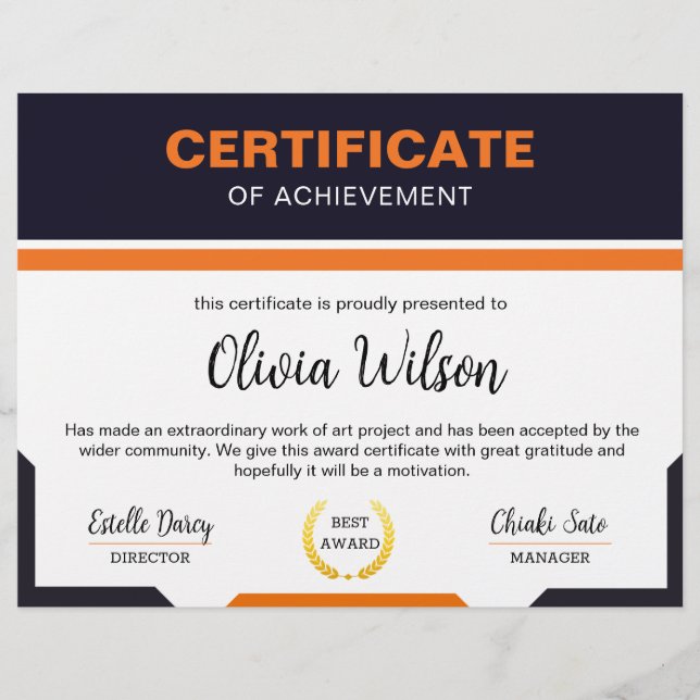 Certificate Template Flyer (Front)