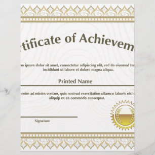 Certificate with golden seal
