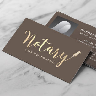 Certificated Notary Loan Signing Agent Photo Business Card