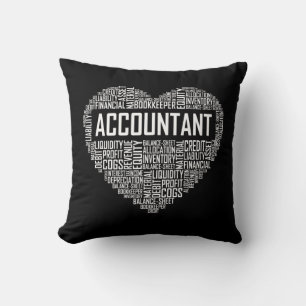 Certified Accountant Gifts Heart Graduate Cushion