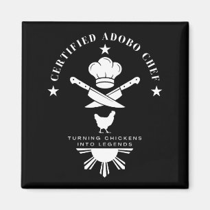 Certified Adobo Chef New Filino Graphics Statement Magnet
